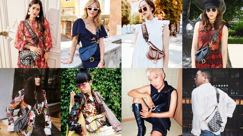 Sao Việt và fashionista thế giới “phát sốt” vì chiếc túi Saddle hình yên ngựa của Dior
