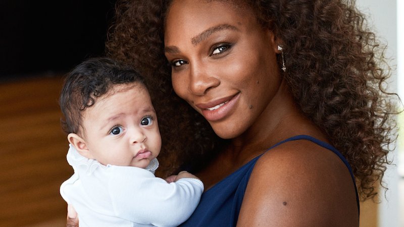 Serena Williams và con gái của cô.