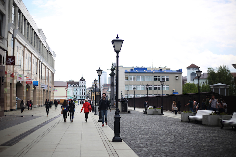 Đường phố Kazan mang đậm màu sắc của những quốc gia Tây Âu.