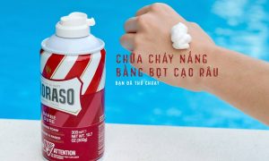 cover bọt cạo râu chữa cháy nắng