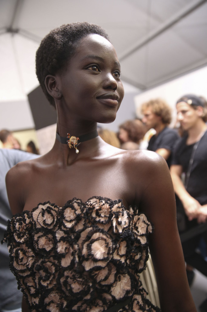 Backstage at Christian Dior Couture Fall 2018