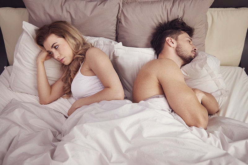 Frustrated couple with serious problems