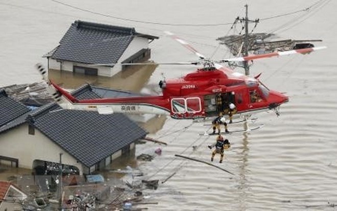 Chính phủ Nhật Bản thúc đẩy các nỗ lực tái thiết sau thảm họa mưa lũ