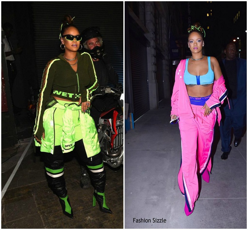  Tại Tuần lễ thời trang New York nữ ca sĩ Rihana từng thu hút mọi chú ý khi diện 2 thiết kế sắc neon siêu cá tính của chính mình từ BST Fenty x Puma xuân 2018.