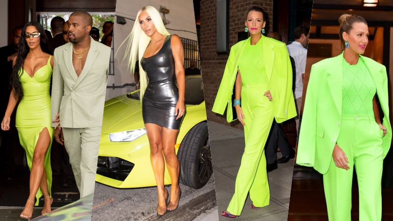Không thể làm ngơ trước “cơn sốt” màu neon của Kim Kardashian West và Blake Lively
