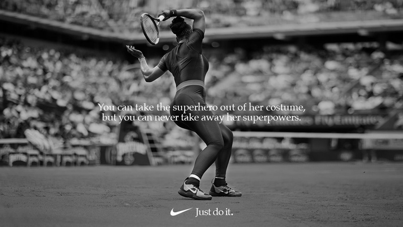 Nike đăng tải thông điệp "ngầm" đáp trả quy định của Liên đoàn quần vợt Pháp. 