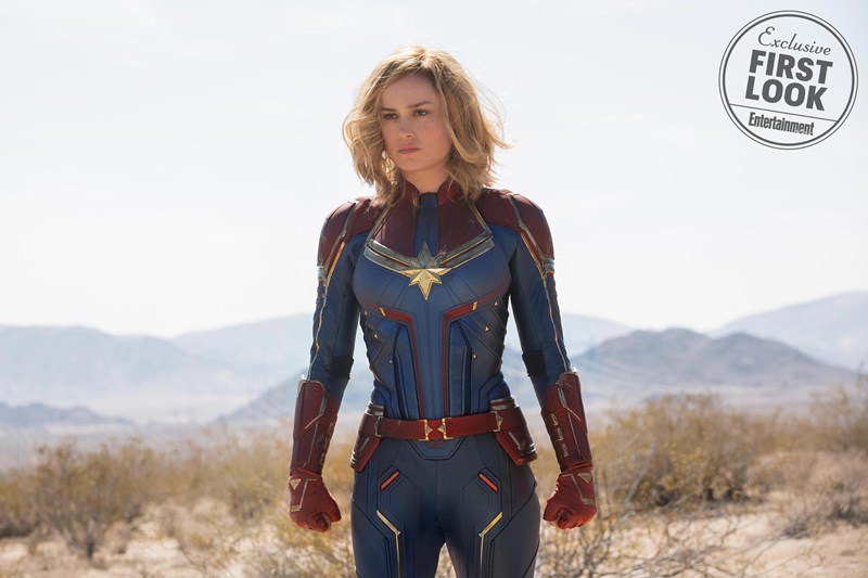 Nữ diễn viên Brie Larson trong tạo hình siêu anh hùng mạnh nhất của vũ trụ điện ảnh Marvel.