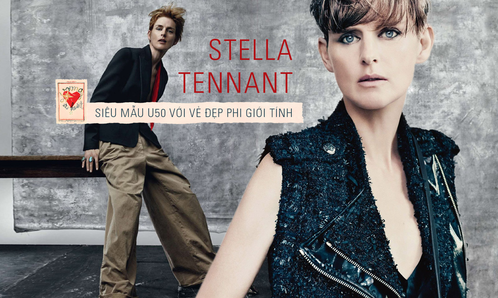 Stella Tennant: Vẻ đẹp phi giới tính cận kề tuổi 50 khiến hậu bối cũng phải ngả mũ