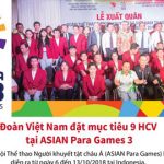 Đoàn Việt Nam đặt mục tiêu 9 huy chương vàng tại ASIAN Para Games 3