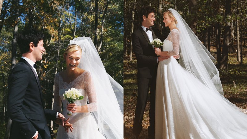 Chân dài đình đám Karlie Kloss bất ngờ kết hôn trong rừng, mặc váy cưới Dior hàng thửa