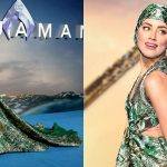 Amber Heard đội mũ bơi couture trên thảm xanh ra mắt phim “Aquaman” tại London