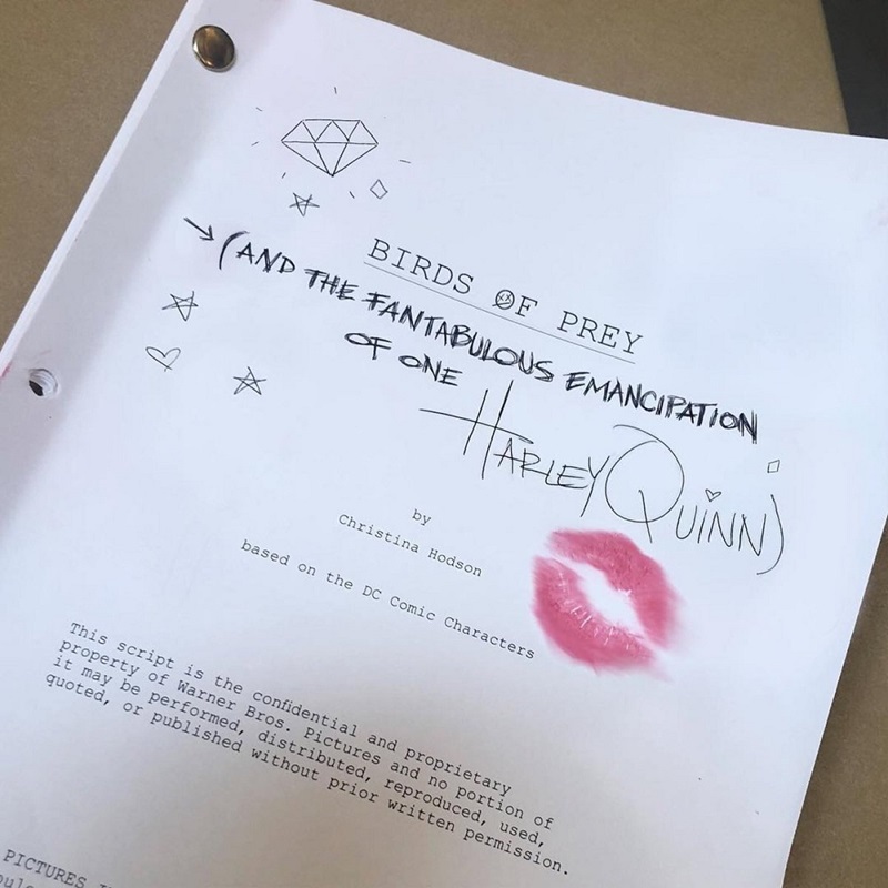 Nữ diễn viên Margot Robbie từng tiết lộ kịch bản Birds of Prey (And the Fantabulous Emancipation of One Harley Quinn) trên Instagram.