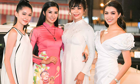 Hoa hậu Ngọc Hân giới thiệu bộ sưu tập áo dài ngập tràn sắc xuân tại Duyên dáng Việt Nam