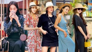 Street style sao Việt tuần qua: Đầm liền, áo phông và “cuộc đổ bộ” của mũ vành tròn