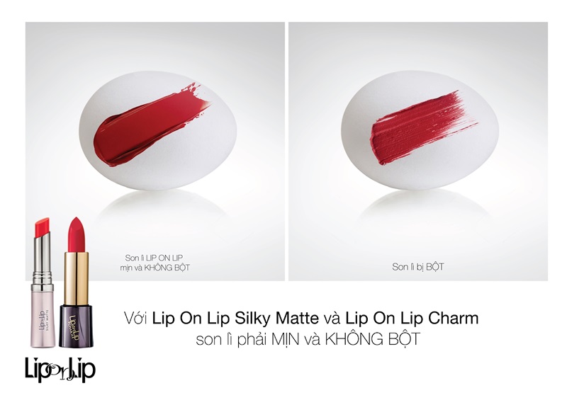 Câu trả lời chính là: Lip On Lip Silky Matte và Lip On Lip Charm, bộ đôi hoàn hảo cho cô nàng mê son lì.