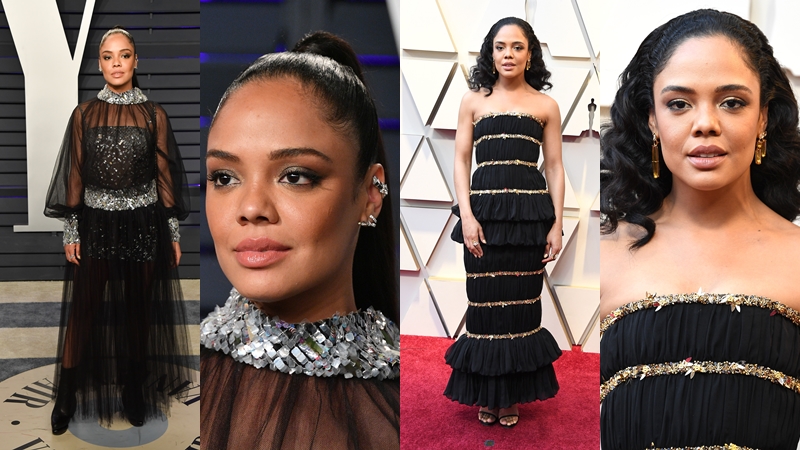 Nữ diễn viên Tessa Thompson hóa thân thành nàng thơ Chanel tại Oscar 2019 như thế nào?