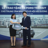 Ford Việt Nam tặng xe Transit cho TT Bảo trợ xã hội tỉnh Hải Dương