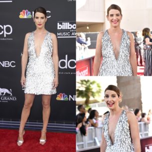 Cobie Smulders diện đầm lấp lánh của NTK Nguyễn Công Trí trên thảm đỏ Billboard Music Awards