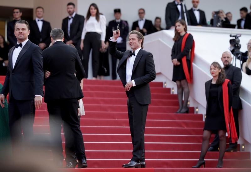 brad pitt, leonardo dicaprio, once upon a time in hollywood, brioni, tuxedo, lhp cannes, cannes film festival