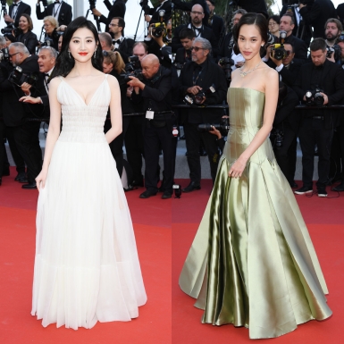 Cảnh Điềm và Kiko Mizuhara “ngang tài, ngang sức” trên thảm đỏ LHP Cannes trong những thiết kế đầm couture của Dior