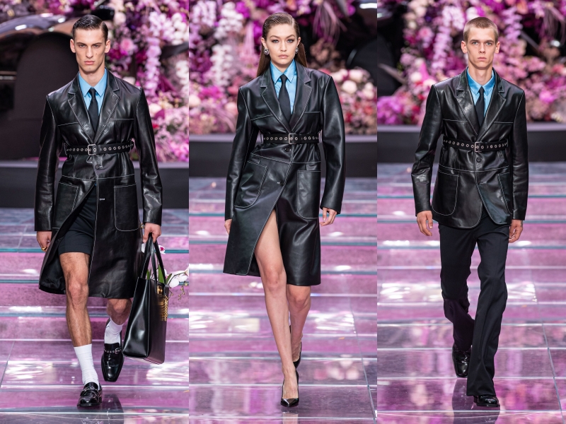 versace, menswear, xuân hè 2020, milan, thời trang, bộ sưu tập, donatella versace, gianni versace, irina shayk, bradley cooper