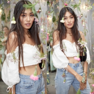 Thảo Nhi Lê khỏe khoắn mà vẫn hết đỗi nữ tính với crop-top trễ vai phối cùng jeans