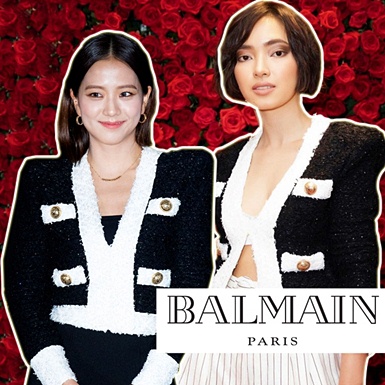 “Đụng hàng” áo khoác Balmain hơn 60 triệu: Châu Bùi cá tính, Jisoo (BLACKPINK) ngọt ngào