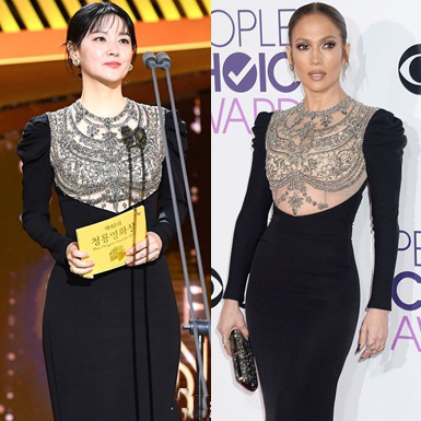 Lee Young Ae diện lại đầm hơn 200 triệu của Jennifer Lopez