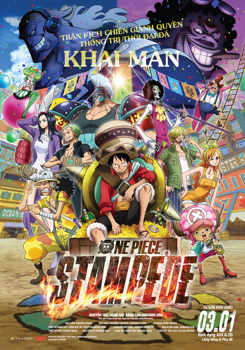 One Piece Stampede – Sự kiện lớn nhất của thế giới anime One Piece. Bạn đã sẵn sàng tham gia trận chiến đẫm máu, đầy kịch tính giữa các hải tặc với những trận chiến khốc liệt để giành lấy chiếc miếng bánh vàng? Xem ngay One Piece Stampede và cảm nhận khoảnh khắc hồi hộp, đắm chìm trong thế giới của One Piece.