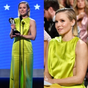 Kristen Bell lên nhận giải #SeeHer trong thiết kế jumpsuit của NTK Nguyễn Công Trí