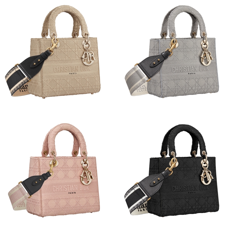 Dior Lady DLite Medium Bag Beige Multicolor Dior Jardin dHiver Embroidery   Nice Bag