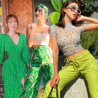 Street style xanh mướt, ngập nắng mùa hè của dàn sao Việt tuần qua