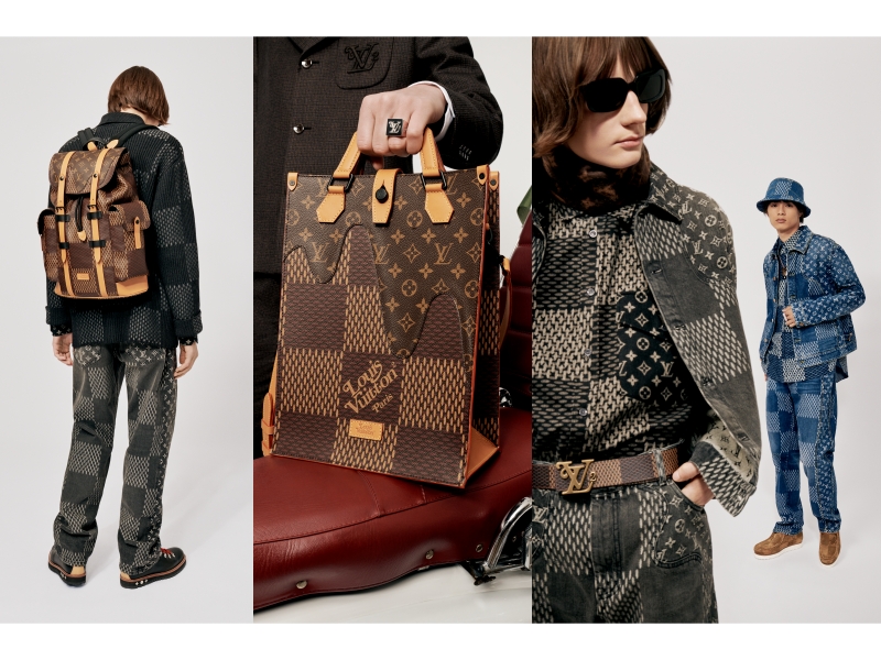 Louis Vuitton by Virgil Abloh x Nigo Keepall 50 bag in brown canvas   DOWNTOWN UPTOWN Genève