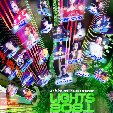 Binz, Hoàng Thùy Linh, Min… khuấy động sân khấu thực tế ảo của Lễ hội âm nhạc Virtual Countdown Lights 2021