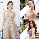 Khánh Vân khoe dáng “cực phẩm” trong trang phục dạ hội trước thềm Bán kết Miss Universe 2021