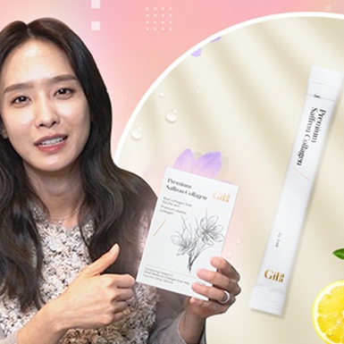 Park Jung Ah khoe mặt mộc căng bóng ở tuổi 40, giới beauty Hàn gọi tên Gilaa Premium Saffron Collagen