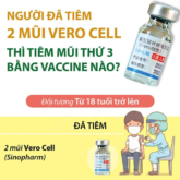Người đã tiêm 2 mũi Vero Cell thì tiêm mũi thứ 3 bằng vaccine nào?