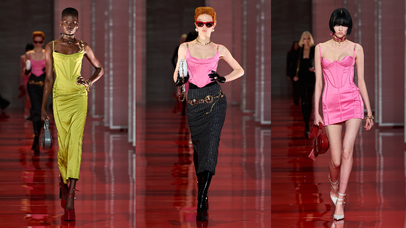 bst versace thu dong 2022 milan fw 4 - BST Versace Thu Đông 2022: Dấu ấn gợi cảm của thời trang phái nữ được gói gọn trong corset