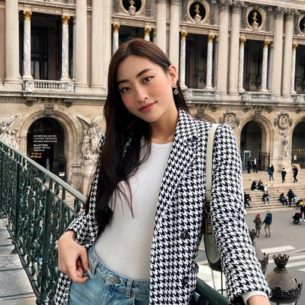 Hoa hậu Lương Thùy Linh thả dáng ở Pháp trước thềm Paris Fashion Week