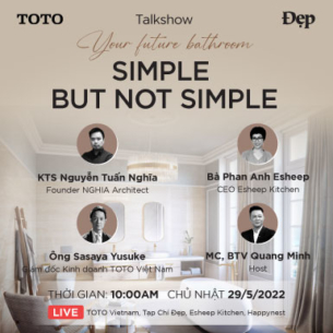 Hé lộ 3 khách mời đặc biệt tham dự livestream talkshow “Your Future Bathroom – Simple But Not Simple”