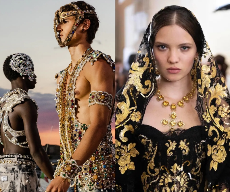 bst alta moda va sartoria 2022 1 - Dolce & Gabbana mang di sản văn hóa và nghệ thuật hàng thế kỷ của nước Ý vào show thời trang đắt đỏ kỷ niệm 10 năm