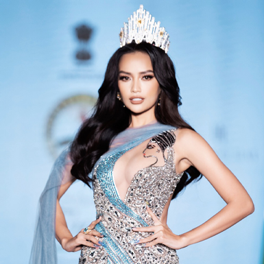 Hoa hậu Ngọc Châu khoe nhan sắc rực rỡ trong thiết kế đến từ NTK Hoàng Hải