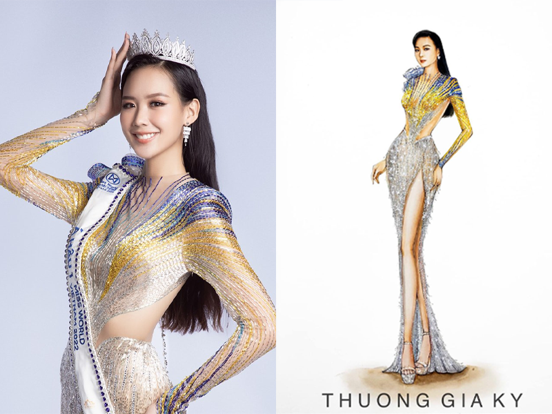 obt - “Bật mí” nguồn cảm hứng làm nên những thiết kế đầm dạ hội của top 3 Hoa hậu Thế giới Việt Nam 2022