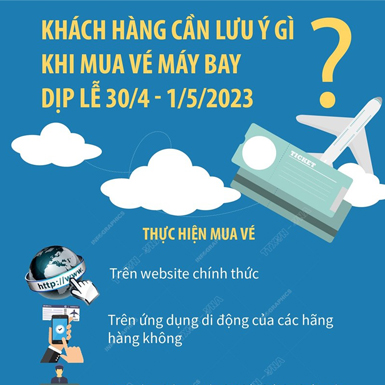 Khách hàng cần lưu ý gì khi mua vé máy bay dịp lễ 30/4 và 1/5?