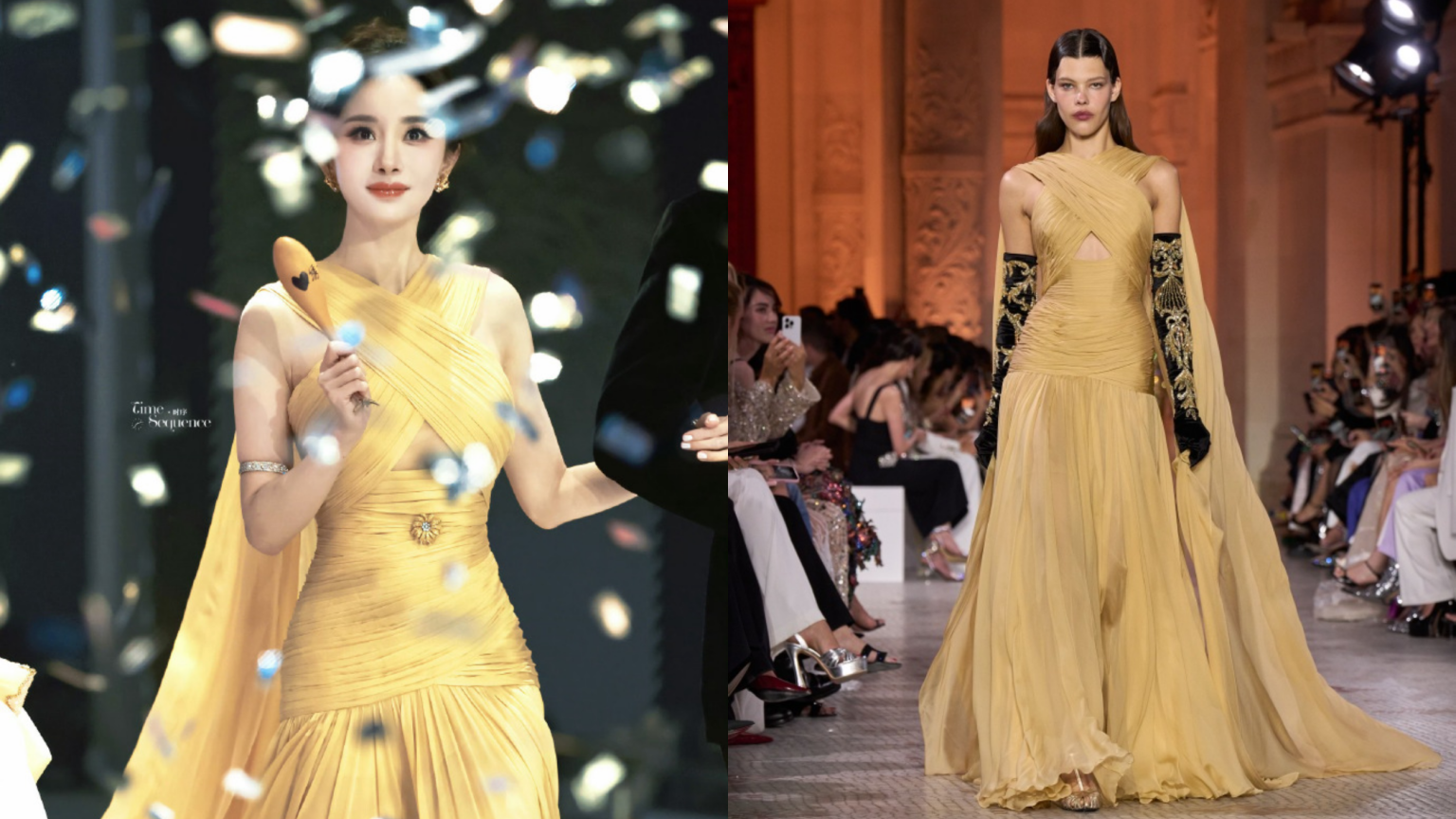 Đêm hội Scream Night Iqiyi 2025: Đầm lụa dáng áo choàng và suit nam cổ điển lên ngôi