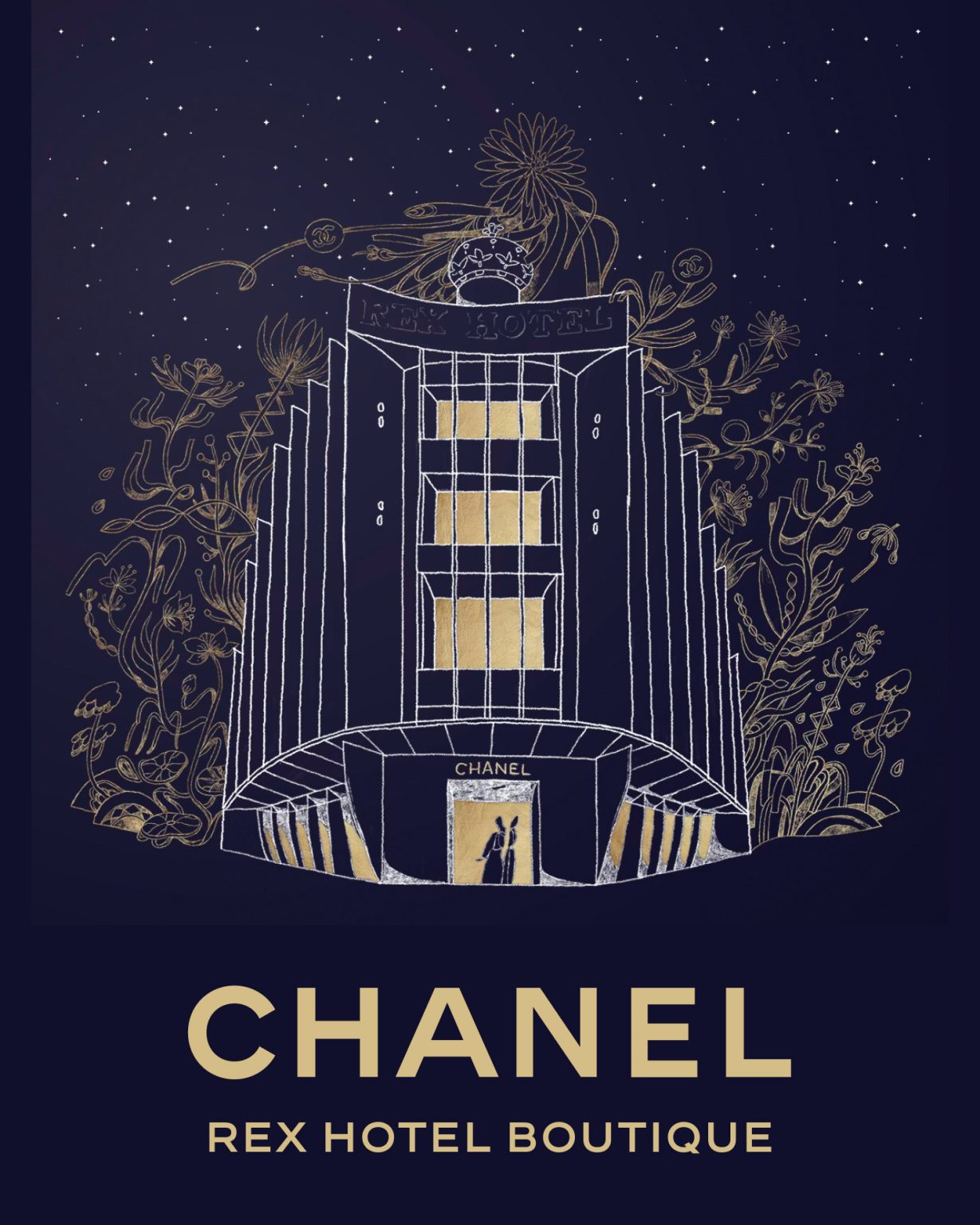 Những nét cọ bay bổng đúc kết tinh hoa thời trang tại cửa hàng CHANEL Rex Hotel