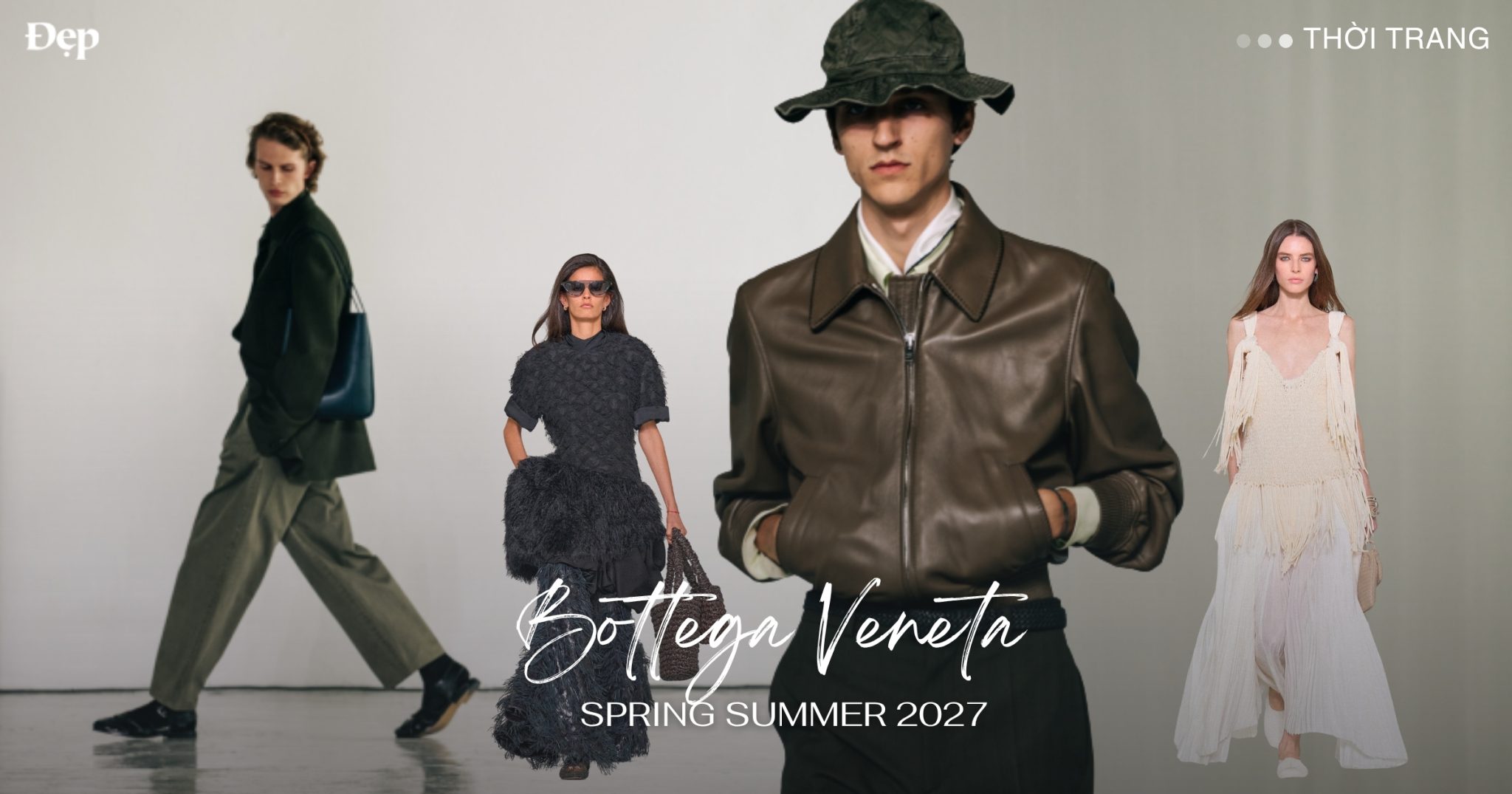 BST Bottega Veneta Xuân Hè 2027: Vẻ đẹp trong khoảng không gian lưng chừng